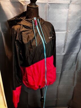 Columbia Black Jacket with Teal Accent